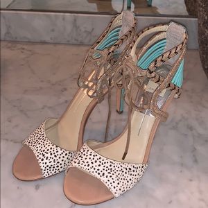 Dolce Vita 9.5 Heels with real fur animal print